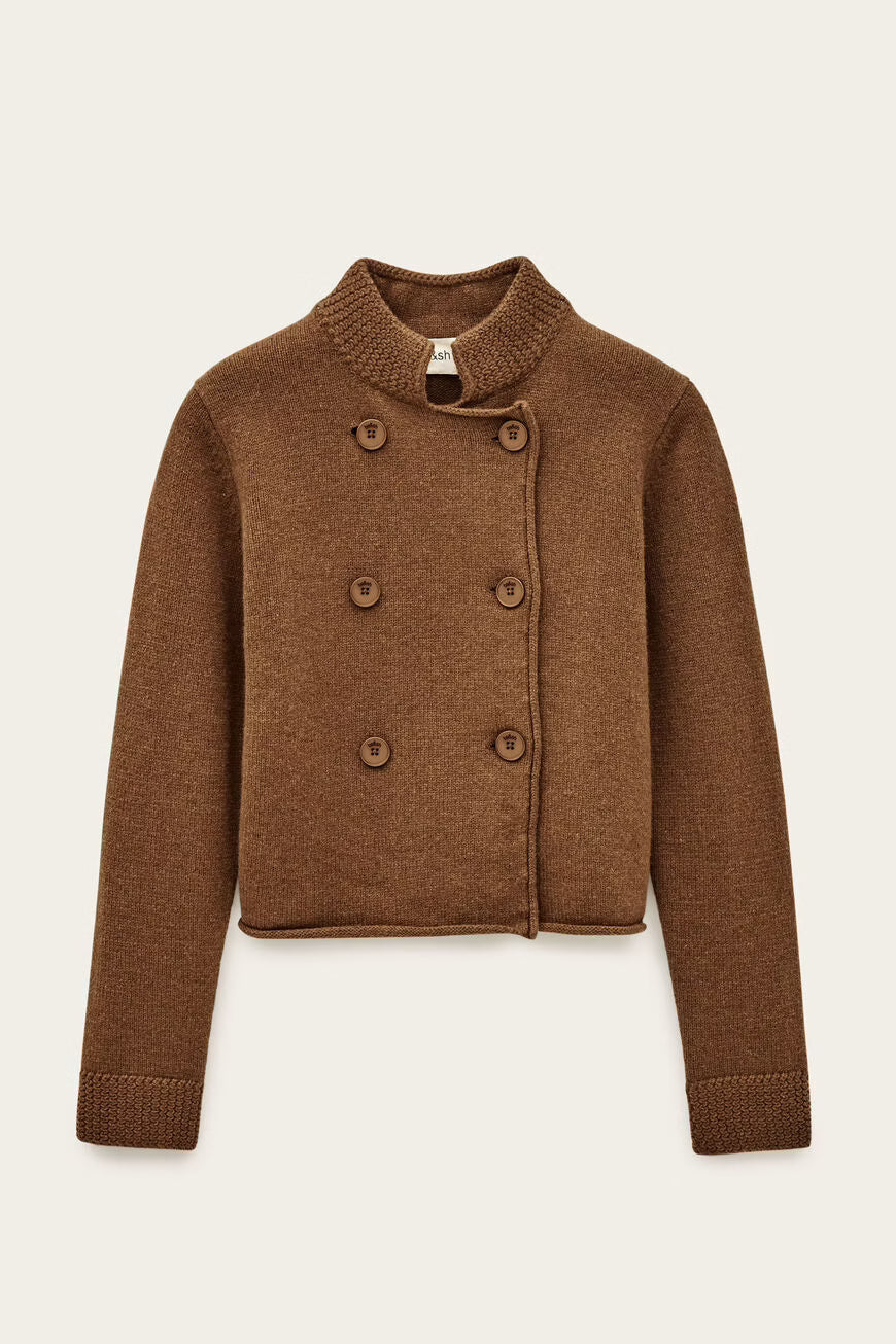 ba&sh Melodia Cardigan in Camel