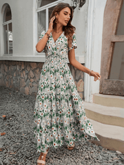 Yasmin Floral V-Neck Maxi Dress