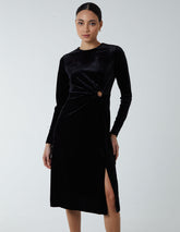 High Neck With Keyhole Detail & Long Sleeve Dress