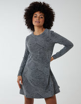 Metallic Swing Mini Dress