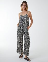 Oversized Paisley Wide Leg Jumpsuit