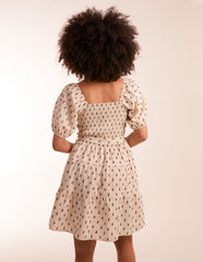 Dobby Spot Milkmaid Mini Dress