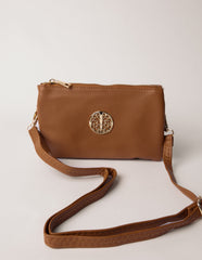 Detailed Zip Up Purse With Detachable Strap
