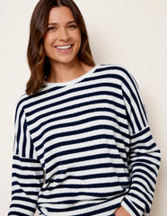 Cut and Sew Knit Stripe Top