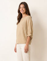 Frill Sleeve Metallic Top