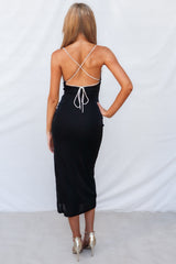 Marzia Maxi Dress - Black Shimmer