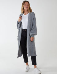 Edge to Edge Knitted Long Cardigan