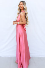 Pandora Multiway Gown - Rose Pink Satin