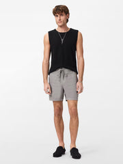 John Varvatos Daryl Drawstring Shorts in Grey Sky