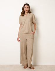 Grandad Collar Oversized Top