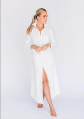 Hancock Alamo Maxi Dress Tocuyo in White