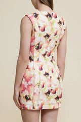 Acler Coolidge Mini Dress in Dipped Rose Print