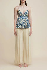 Acler Montague Top In Sea Forest Print