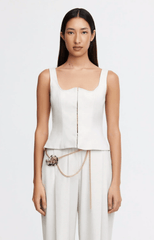 Acler Newbewick Top in Pearl