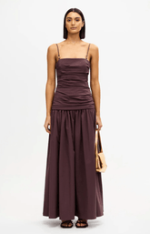Acler Pembrey Maxi Dress in Cocoa