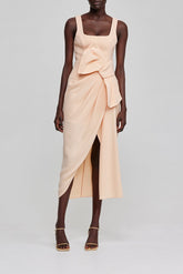 Acler Regent Dress in Peach
