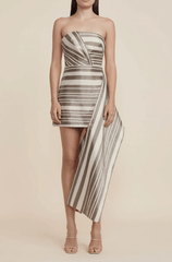 Acler Wilson Mini Dress in Metallic Stripe