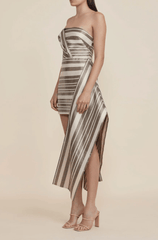 Acler Wilson Mini Dress in Metallic Stripe