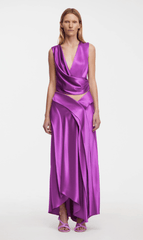 Acler Yewdale Maxi Skirt in Deep Mulberry