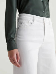 AG Saige Wide Leg Crop in Gallery White