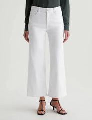 AG Saige Wide Leg Crop in Gallery White