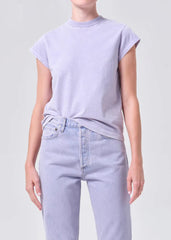 Agolde Bryce Cap Tee in Acid Lilac