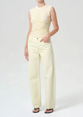 Agolde Ester Twist Tank in Lemon Drop