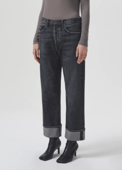 Agolde Fran Low Slung Straight Jean in Ditch