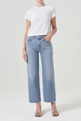Agolde Harper Crop Denim in Hassle
