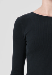 Agolde Nova Long Sleeve Tee in Beetle