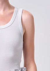 Agolde Poppy Tank in Bone