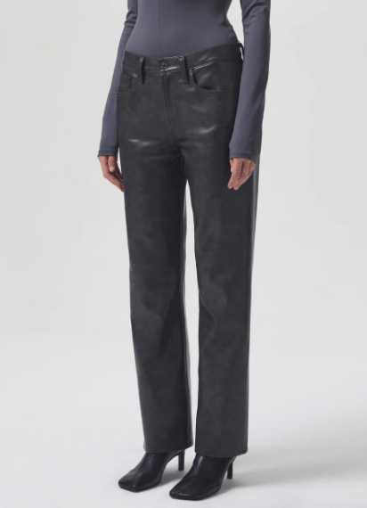 Agolde Sloane Mid Rise Straight Jean in Smoke