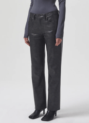 Agolde Sloane Mid Rise Straight Jean in Smoke
