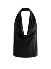Alice + Olivia Ayanna Deep Cowl Top in Black