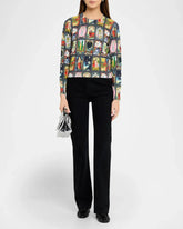 Alice + Olivia Carolee Printed Pullover in Enchanted Tarot