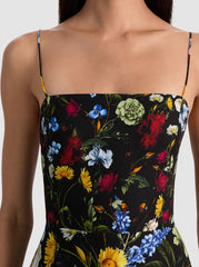Alice + Olivia Ginny Mini Dress in Social Hour Black