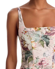 Alice + Olivia Julia Mini Dress in Sweet Peony