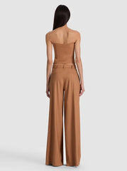 Alice + Olivia Kelcey Strapless Vest in Tan