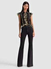 Alice + Olivia Martel Blouse in Free Falling