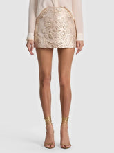 Alice + Olivia Rubi MIni Skirt in Gold