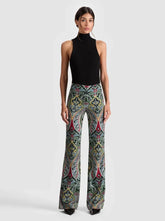 Alice + Olivia Teeny Fit Flare Bootcut in Paisley Poem