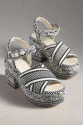 Amambaih Gala Heels in Ivory Black