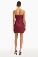 Amanda Uprichard Arely Dress in Burgundy