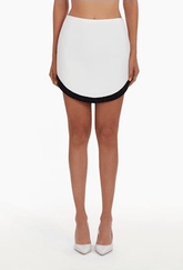 Amanda Uprichard Arlo Skirt in Ivory Black