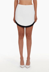 Amanda Uprichard Arlo Skirt in Ivory Black