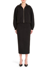 Amanda Uprichard Como Bomber Jacket in Black