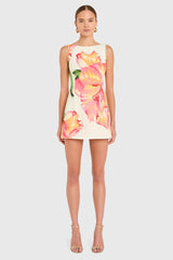 Amanda Uprichard Francie Romper in Hibiscus