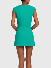 Amanda Uprichard Georige Skort Romper in Seafoam