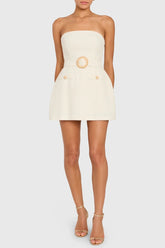 Amanda Uprichard Gramercy Skort Romper in Ecru