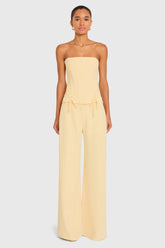 Amanda Uprichard Hathway Top in Cornsilk